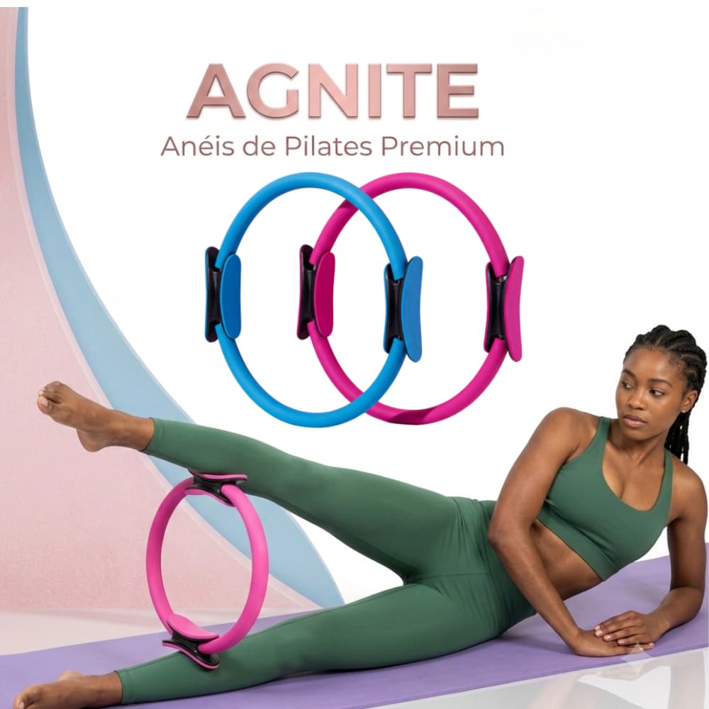 Anel de Pilates Agnite Círculo Mágico Antiderrapante Resistência Média Home Fitness