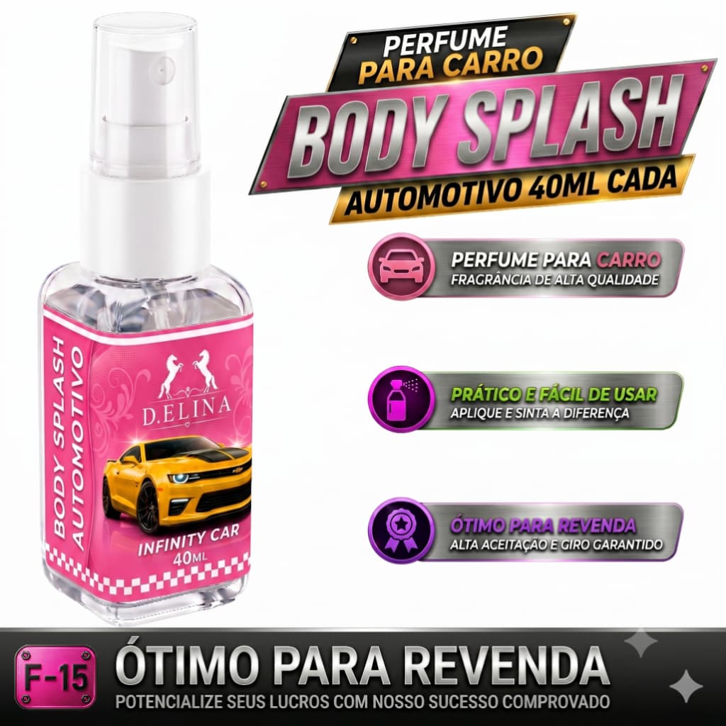 Perfume D.elina Automotivo 40ml Cheirinho de Carro Spray Perfume Para Carro Longa Duração