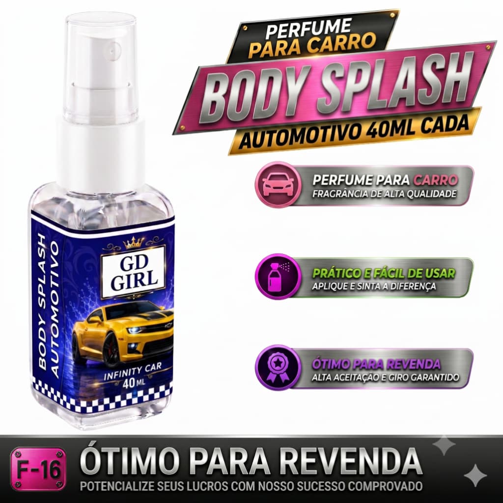 Body Splash Gd Girl Automotivo 40ml Cheirinho de Carro Spray Perfume Para Carro Longa Duração
