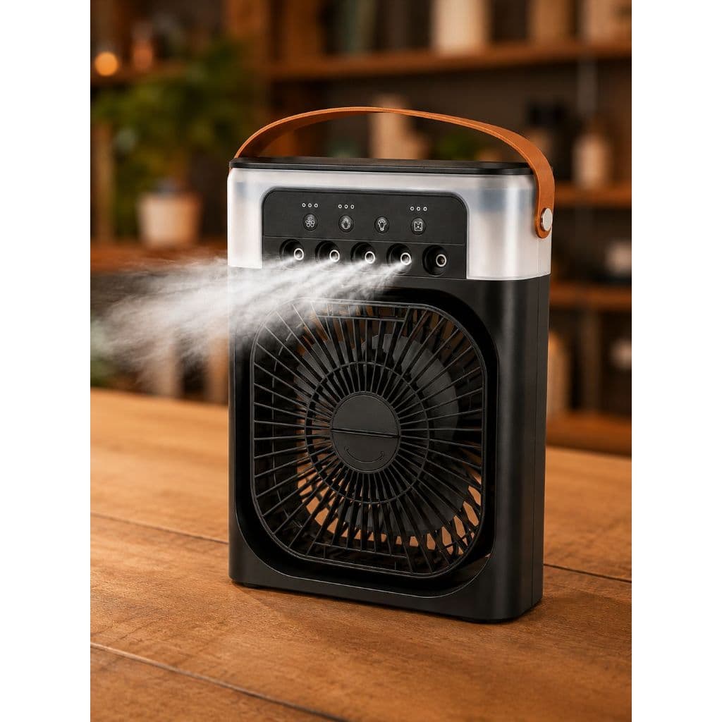 Ventilador Portátil Silencioso Recarregável USB Ideal para Casa e Camping