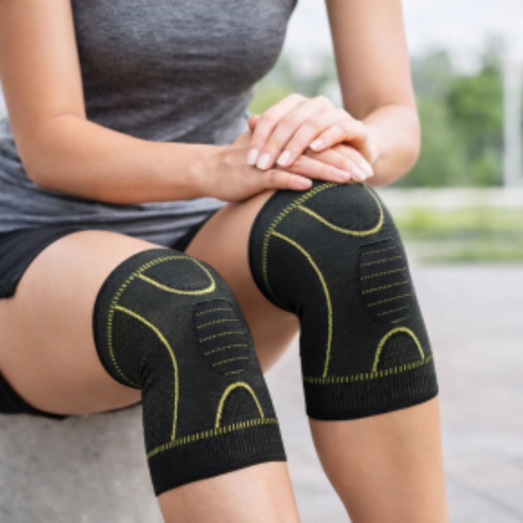 Joelheira Compressiva Ajustável Esportiva Unissex Academia Corrida Caminhada Comfort Fit
