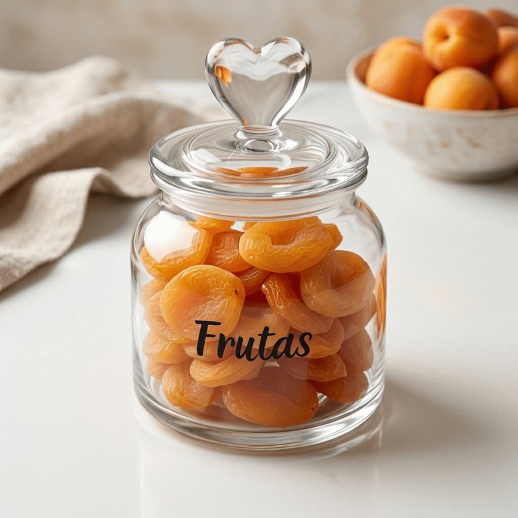 Pote de Vidro Hermético com  Tampa Coração 650 ml Mantimentos Decorativo Elegante Bomboniere