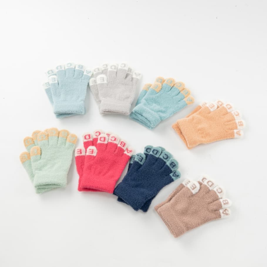 Luvas Infantil Inverno de Lã Térmica Infantil Tricô Menino Menina FYX0026NR