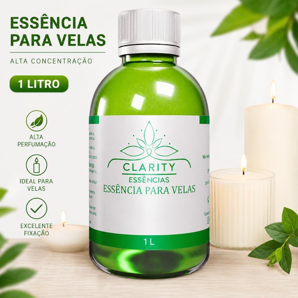 Essência Lipossolúvel Concentrada Para Velas Aromáticas e Sabonetes em Barra - 1 Lt Alta Fixação - Diversas Fragâncias