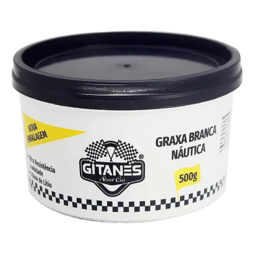 Graxa Branca Lítio 5Graxa Branca Lítio 500g Gitanes Náutica Automotiva e Motos Resistente À Água00g Gitanes Náutica Auto
