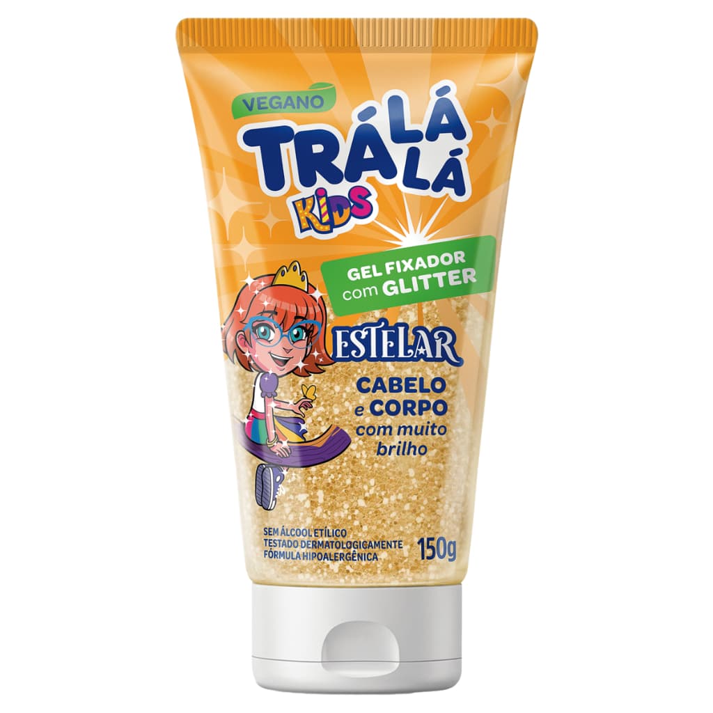Gel Infantil Com Glitter Fixador Estelar P/ Meninas 150g