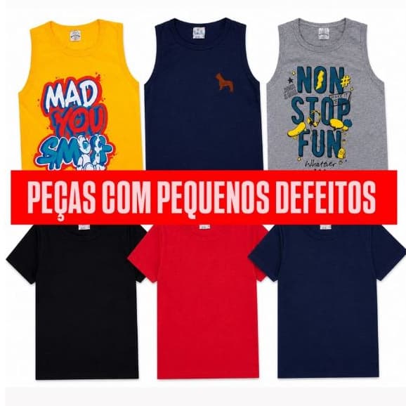 6 Peças De Segunda Pequenos Defeitos Kit 6 Camisas Ou Regatas Sortidas Verão Inverno Manga LongaTamanho 1 2 3 4 6 8