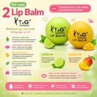 Kit c/ 2 Lip Balm Hidratante Labial T&G Original – Hidratação, Cor Suave e Aroma Delicioso