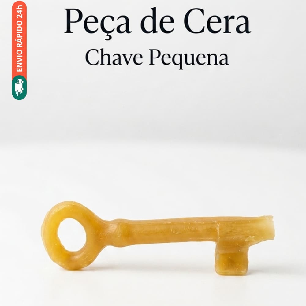 Peça de Cera Chave Pequena Abertura Caminhos Proteção Oportunidades Ritual