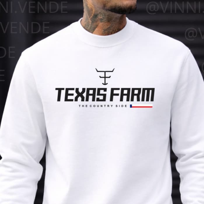 Moletom Masculino Texas Farm Country Minimalista Casual Premium Top