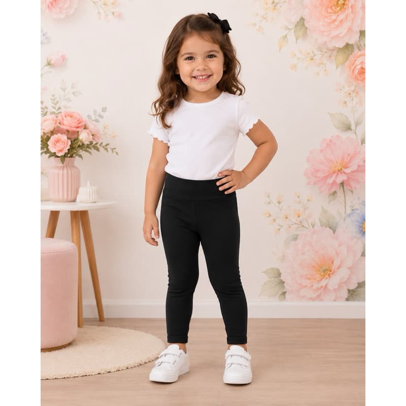 Calça Legging Infantil Feminina Flanelado Cintura Alta Confortável Menina Tam 2 ao 8