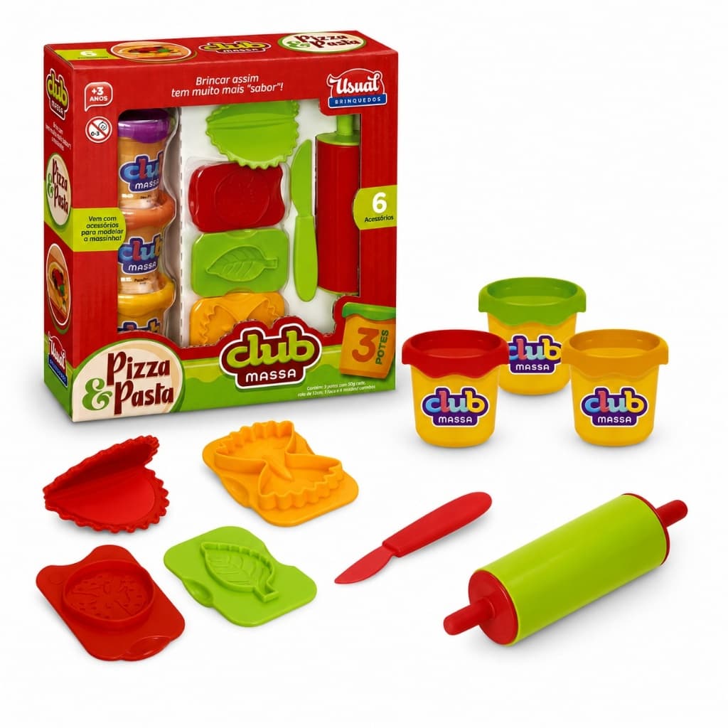 Máquina de Massinha Modelar Infantil Usual Brinquedos Verde Divertida Educativa Criança