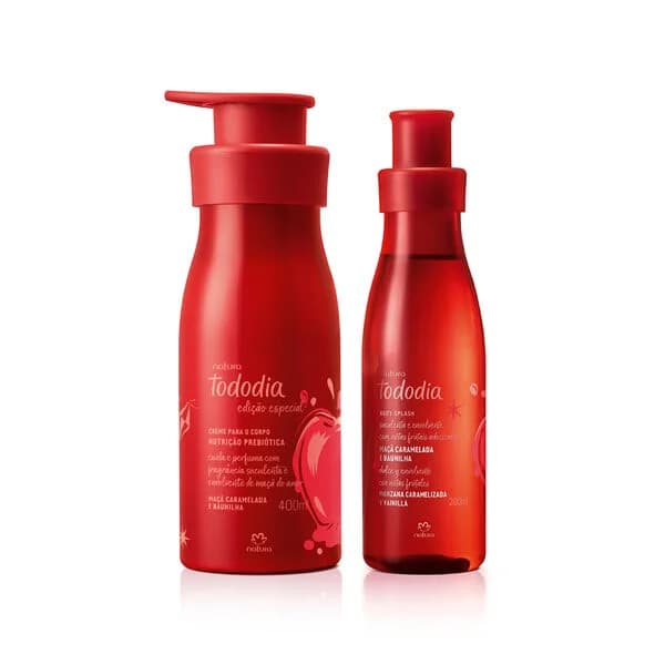 COMBO BODY SPLASH MAÇÃ CARAMELADA E BAUNILHA +HIDRATANTE 400 ML NATURA ORIGINAL, LACRADO