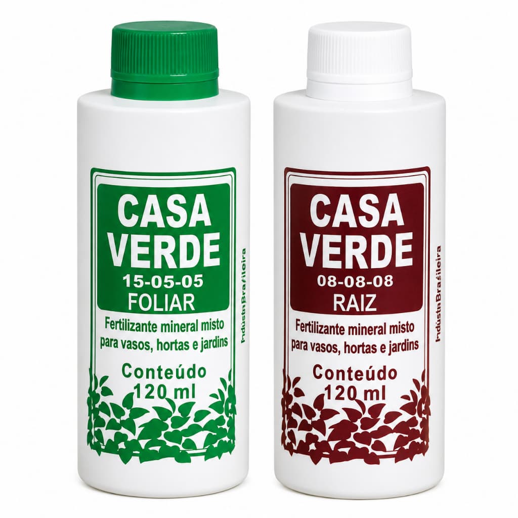 Kit Fertilizante Adubo Casa Verde Foliar E Raiz 240ml - Dimy
