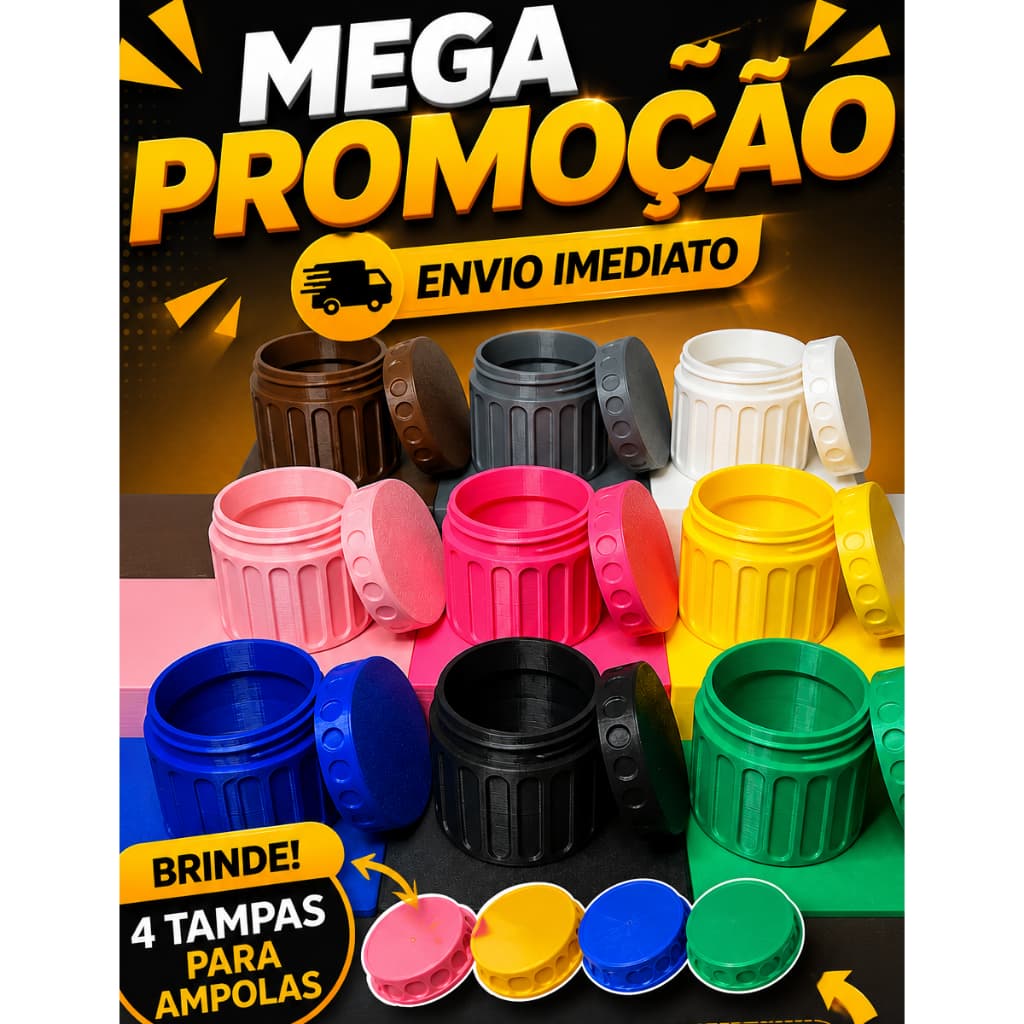 Organizador de Ampolas Estojo Porta 4 ampolas, Vacinas Injeções Estojo