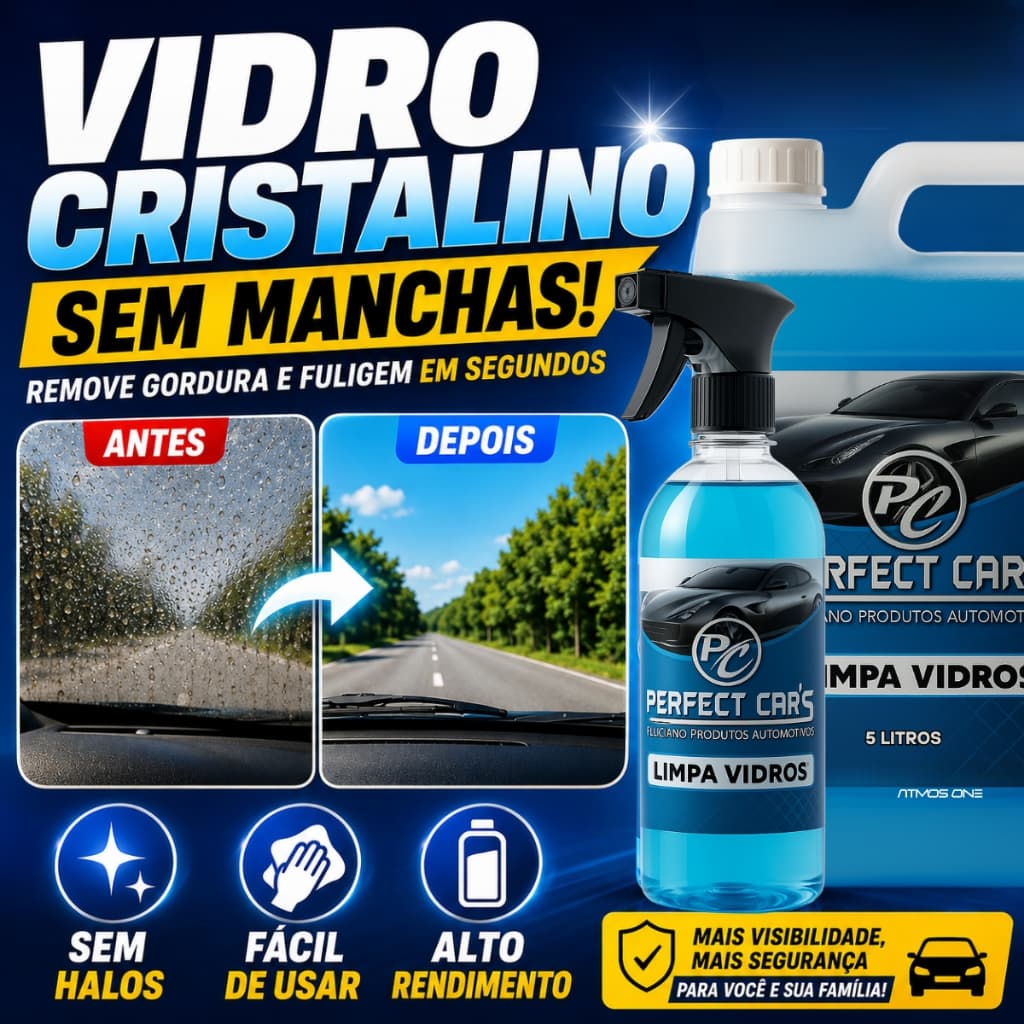 Limpador Limpa Vidros Automotivo Removedor Gordura Espelhos Para-brisa Vidro Limpeza Carro