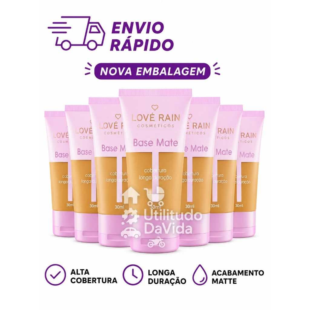Base mate Love Rain 30ml Cobre Tudo NOVA EMBALAGEM