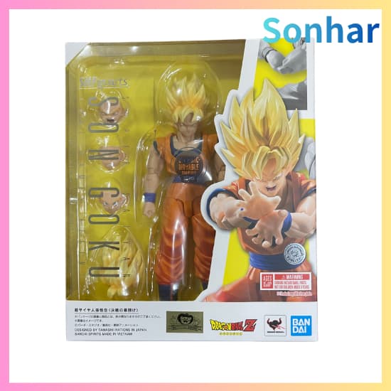 TAMASHII NATIONS S.H.Figuarts Dragon Ball Z Super Saiyan Son Goku (O Início da Batalha Final) Figura articulada de apro