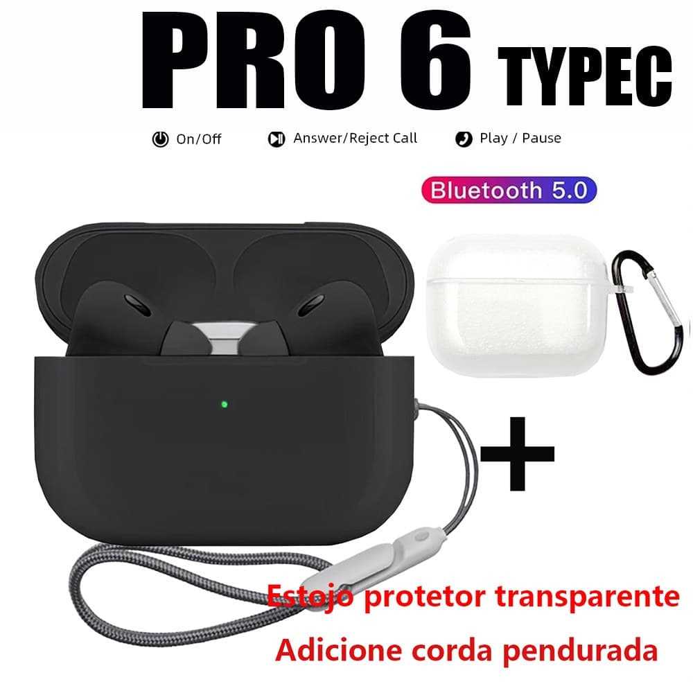 Fone De Ouvido AiPod pro 5s TWS Bluetooth Sem Fio Bluetooth 5.3 Esportivos