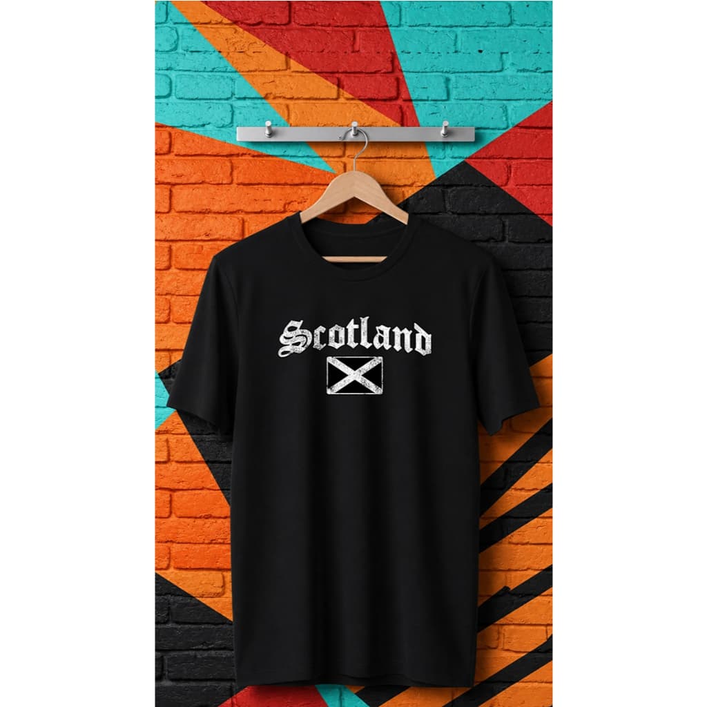 Camisa Camiseta Básica Adequado Scotland Escócia
