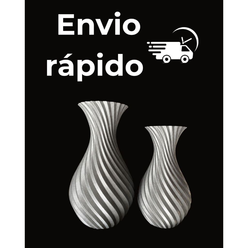 Kit 2 Vasos Decorativos Espiral Elegante 18cm e 15cm | Decoração Moderna