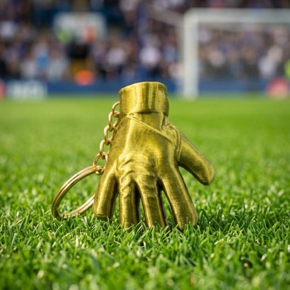 Kit Chaveiro Luva Goleiro Futebol Dourado Lembancinha