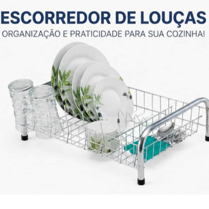 Escorredor De Copos Louças Pratos Talheres Para Pia Cozinha Tipo Cama COM PORTA COPOS