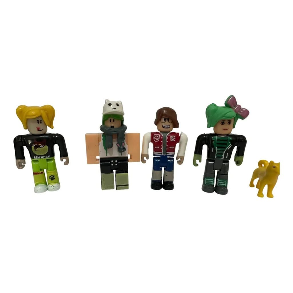 Kit Bonecos Roblox 5 Pecas Miniatura Articulado Com Acessorios Varios Modelos Jogo Gamer Brinquedo Infantil