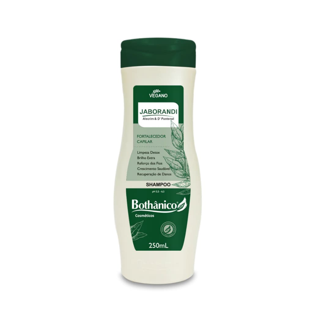 Shampoo Vegano Jaborandi 250ml Fortalecedor Capilar, Anti Caspa Anti Queda Bothânico Hair Cosméticos