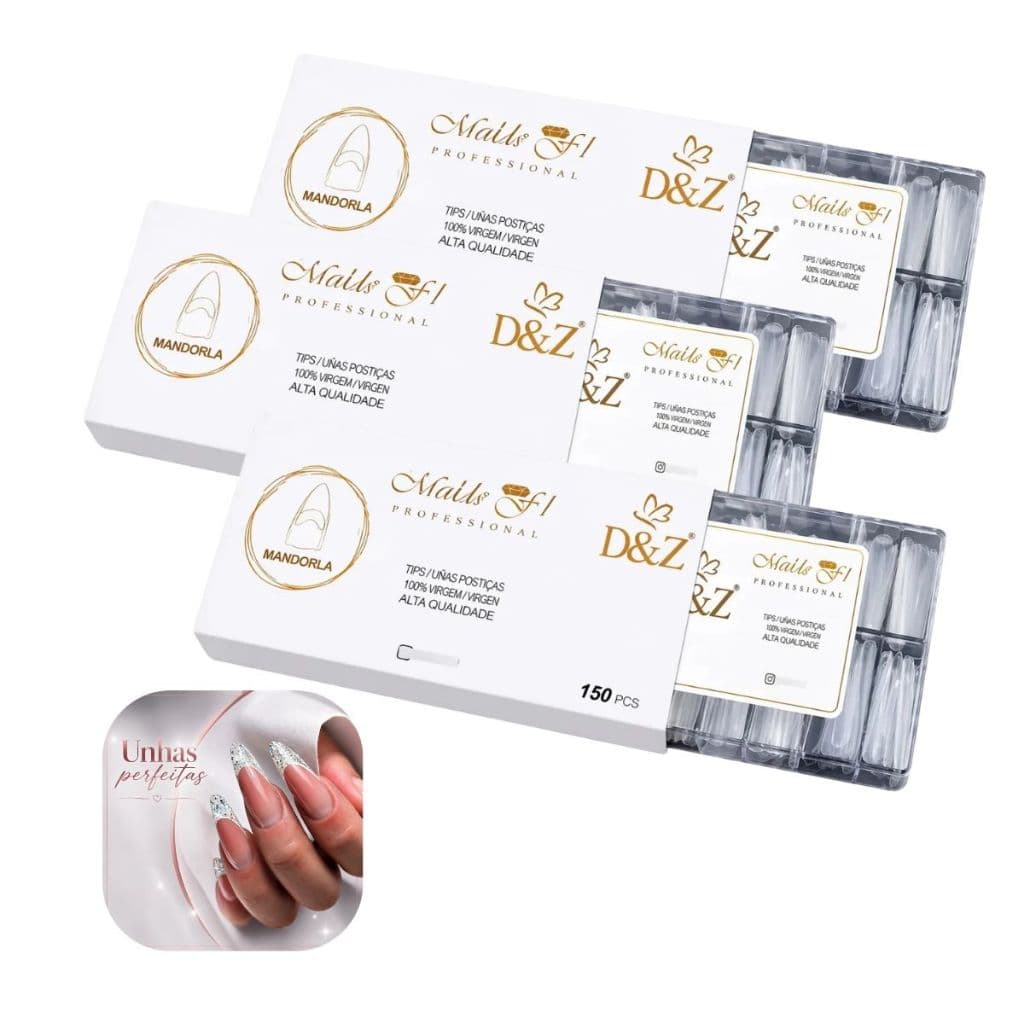 Molde F1 0mm Gringa D&z Unhas Formato Natural Gringo Mondorla 3 UNIDADES