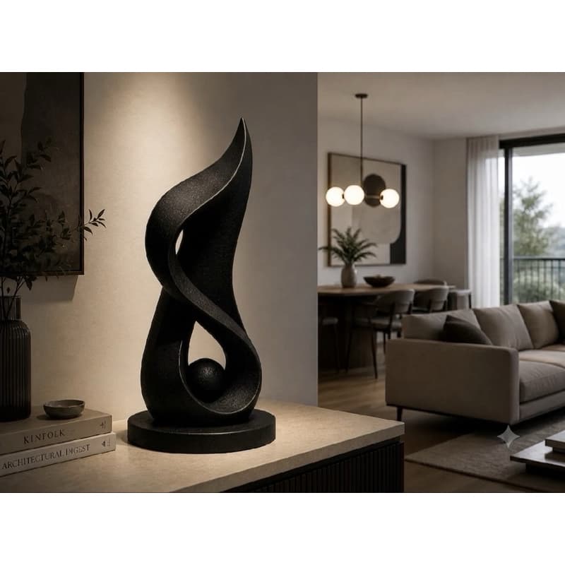 Escultura Decorativa Moderna Minimalista - Design Exclusivo para Sala, Estante e Escritório
