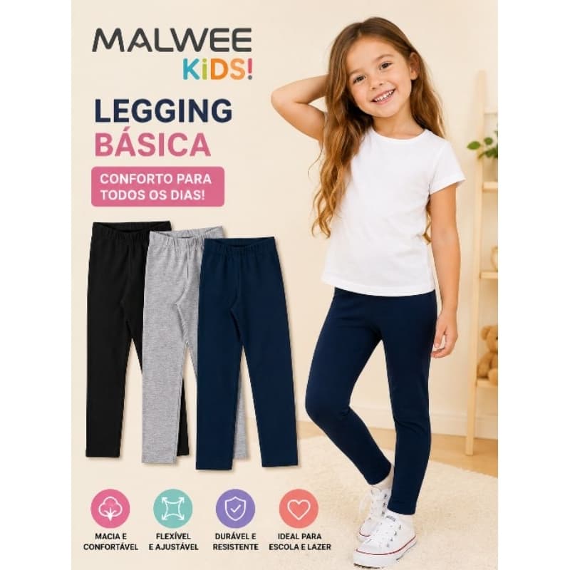Calça Legging Infantil Malwee Kids Lisa