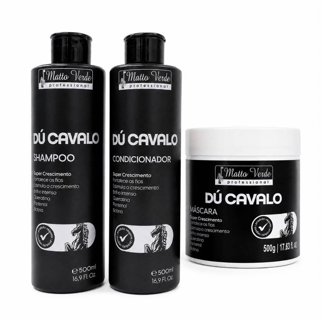 Kit Super Crescimento Capilar Dú Cavalo Matto Verde 3x500ml