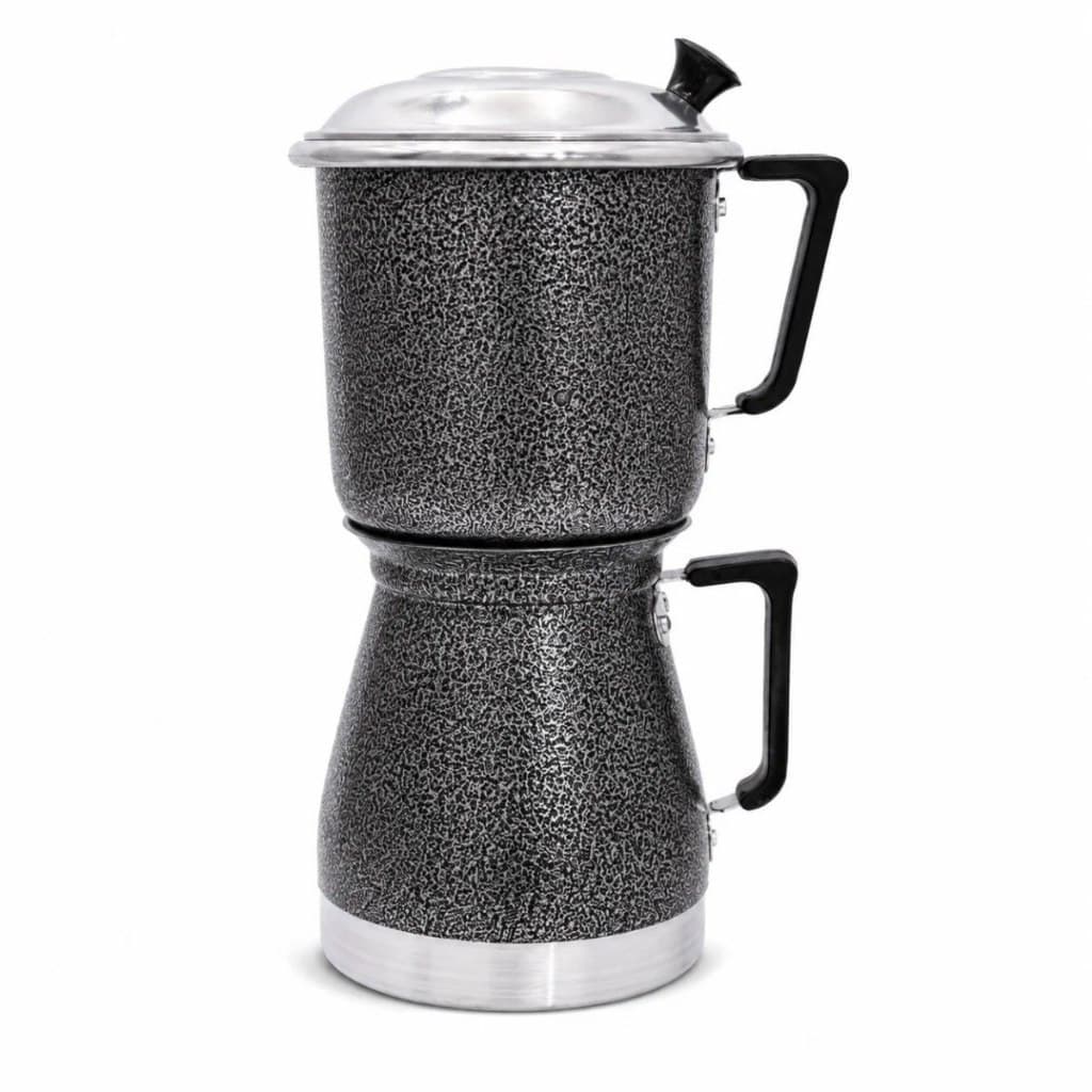 Cafeteira Econômica Italiana em Alumínio Preto Craqueado