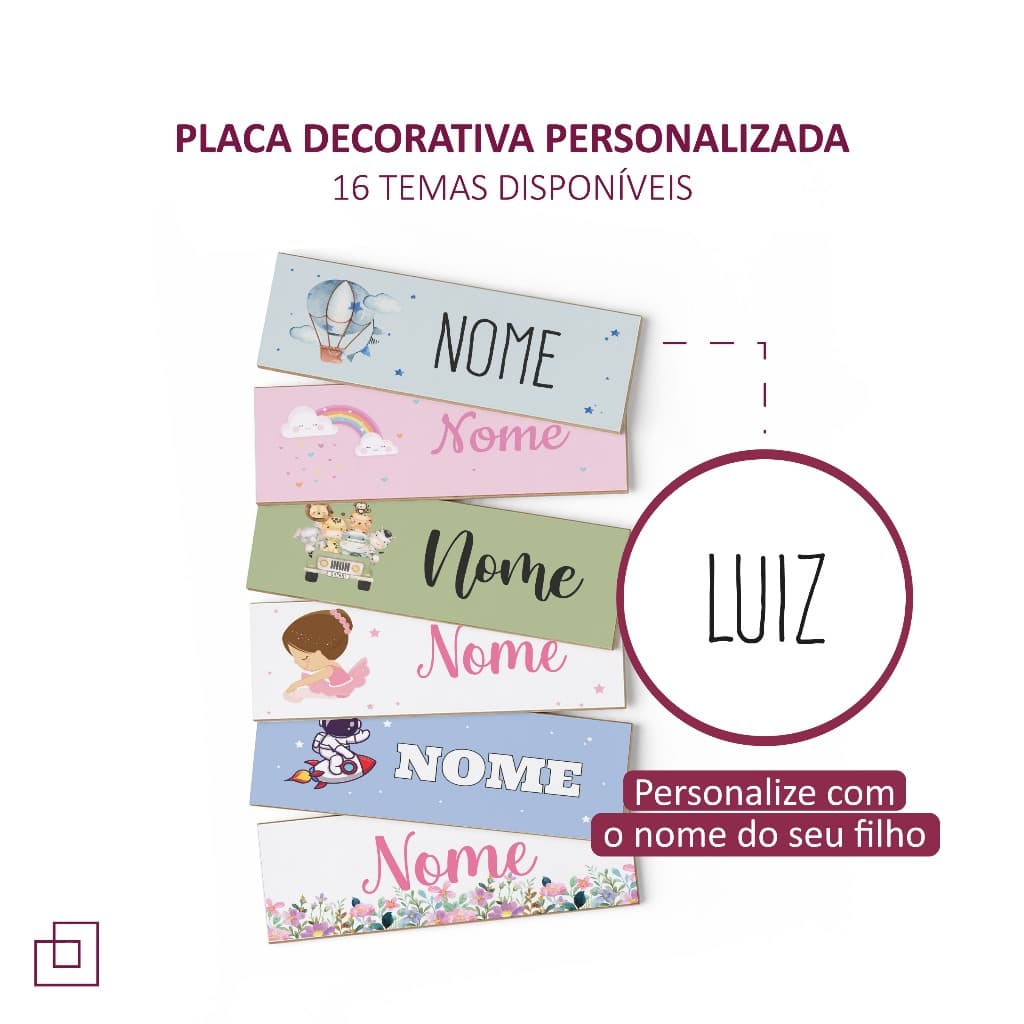 Enfeite De Porta Safari, Bailarina, Astronauta, Jardim Encantado, Quadros, Decoração Quarto Infantil