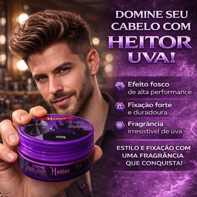 Pomada de uva modeladora Heitor 150G - CERA MODELADORA