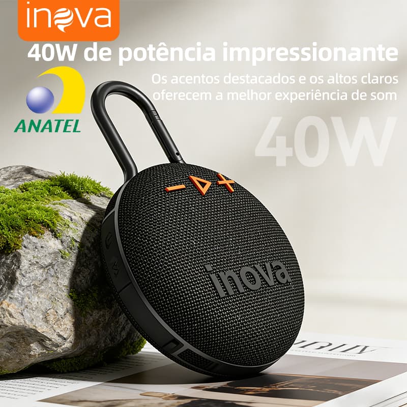 Inova Caixa De Som Bluetooth Tws Grave Potente Portátil Grave Potente Com Radio IPX6 a prova d' água