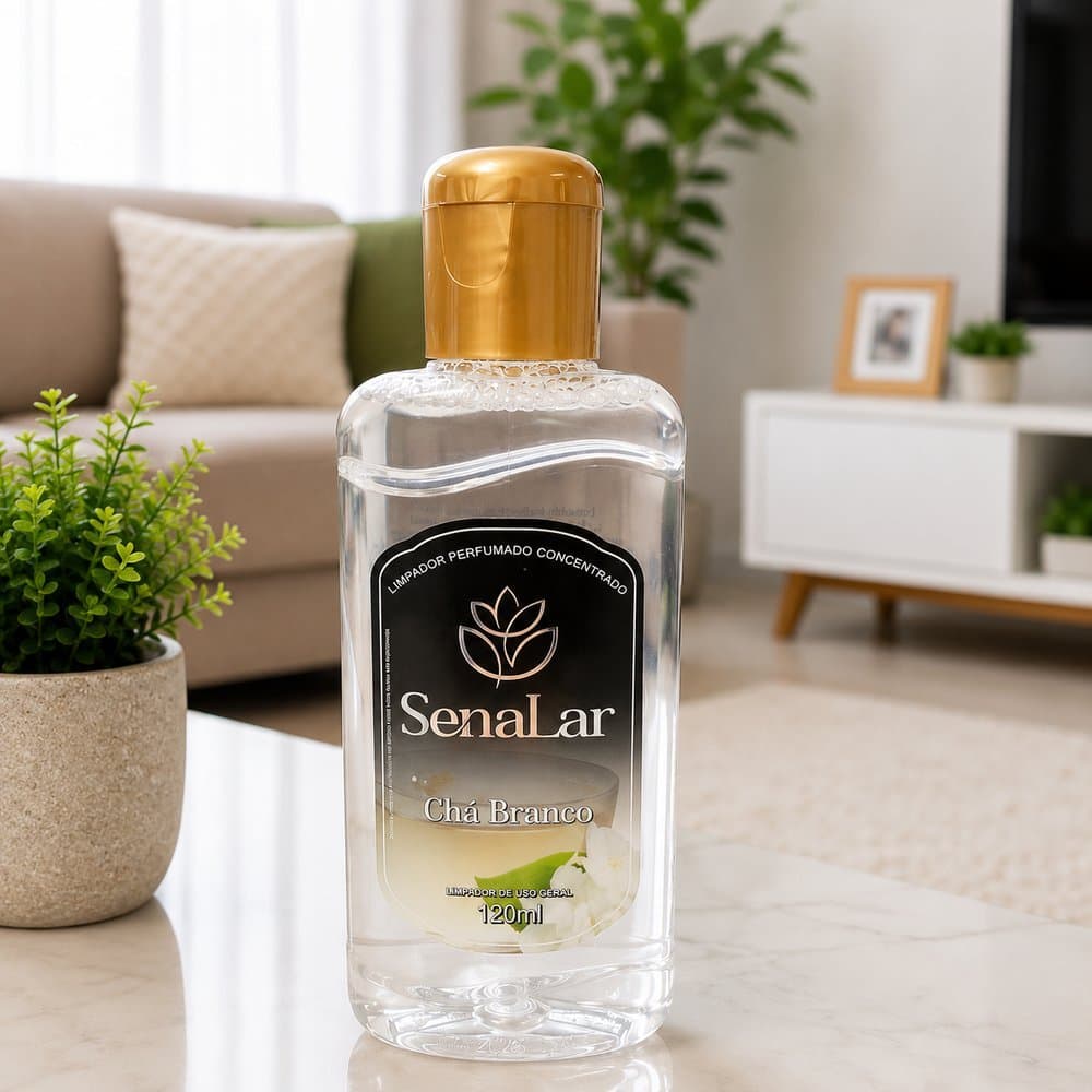 Limpador Perfumado Concentrado Chá Branco 120ml Perfume Intenso e Limpeza Duradoura