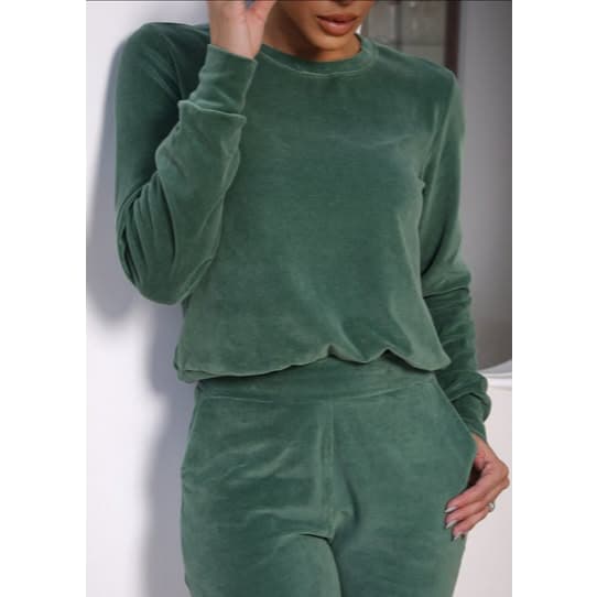 Conjunto K2B Moletom de Plush Veludo Manga Longa  Confonto Flanelado