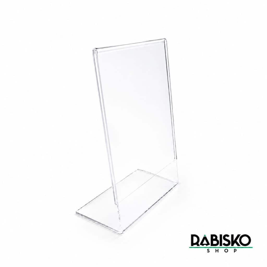 Display Expositor Porta Papel - Porta Foto Cristal (Transparente) L A6 10x15cm Vertical
