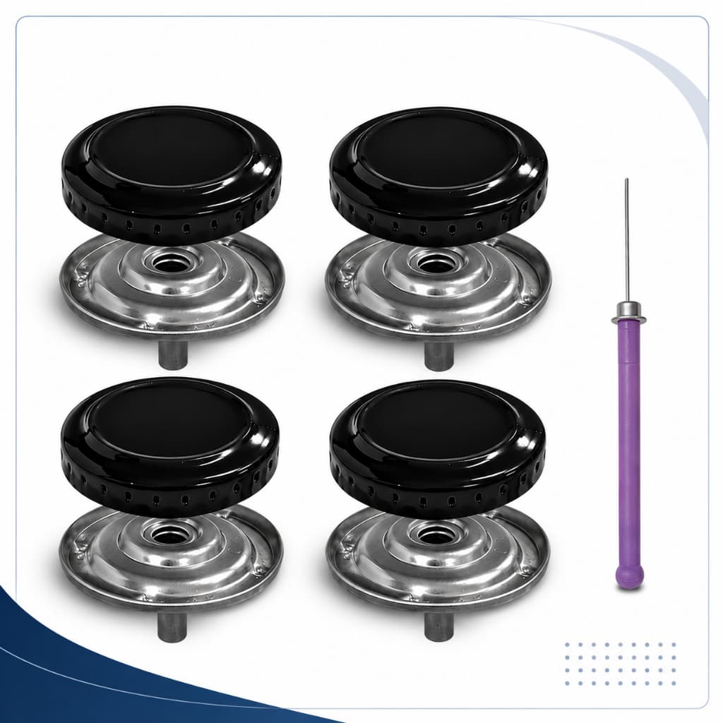 Conjunto Queimadores Fogão Atlas Mônaco Kit 4 Bocas + Agulha Desentupidor