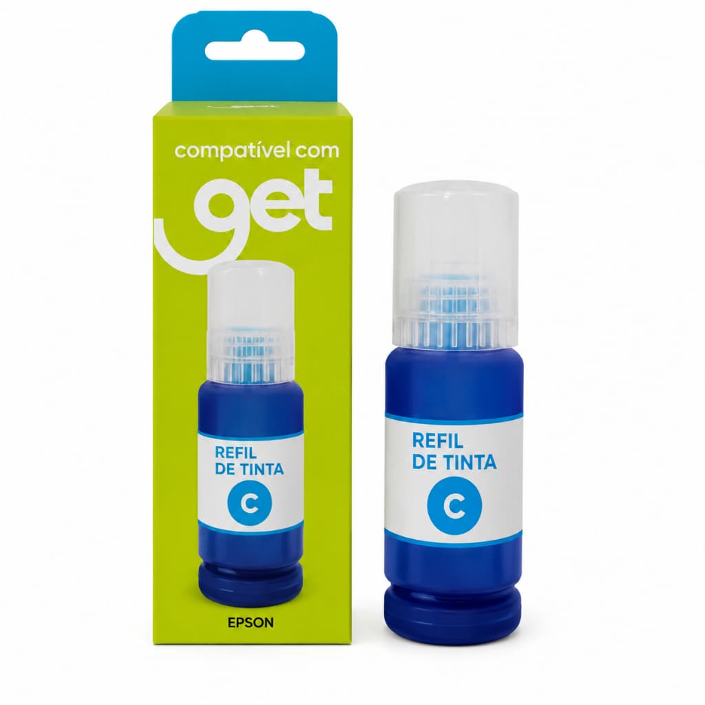 Tinta Compatível Com Impressora Epson Get 544 Cor Ciano 70ml