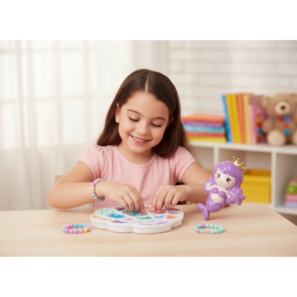 Kit Miçangas Infantil com Sereia — Criatividade e Encanto 🧜‍♀️✨