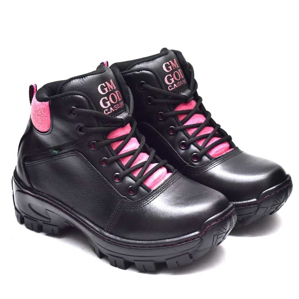 Bota Coturno  Feminino GM GOD C.A bico PVC REF:ROSA