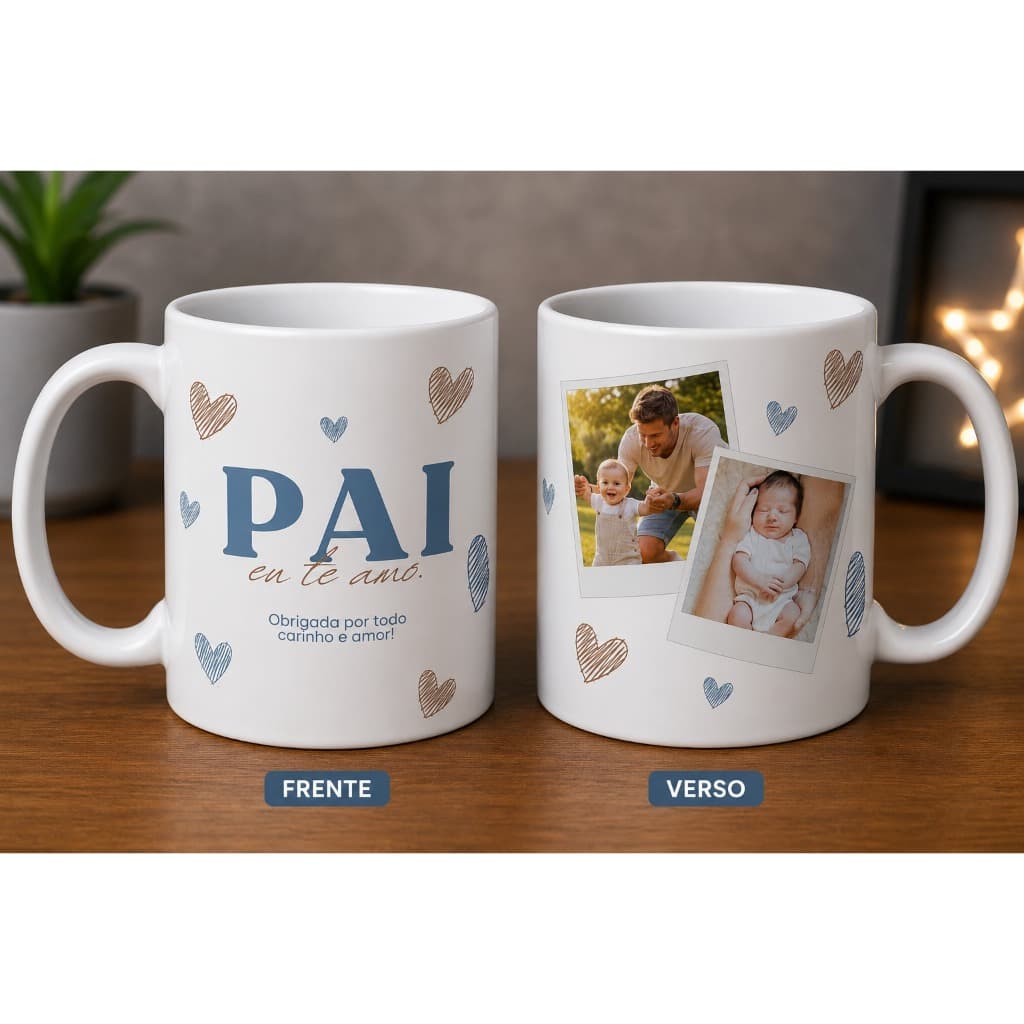 Caneca Personalizada com Fotos | Dia dos Pais | Lembrança Especial