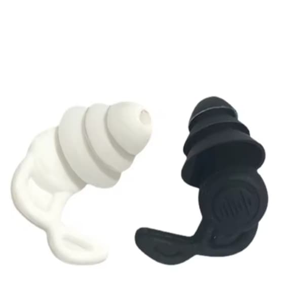 Kit 2 Pares Protetor Auricular Silicone Natação Anti Ruído Proteção Ouvido Abafador de sons 3 camadas Prova D'água