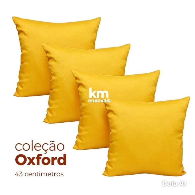 kit de 4 Capas de Almofadas (Oxford lisos)em lindas combinações(Decoração sala, quartos