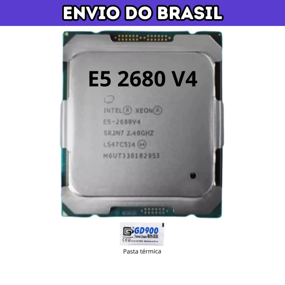 Processador Intel Xeon E5 2680 v4 - 14 núcleos - 28 threads – 2,4 GHz