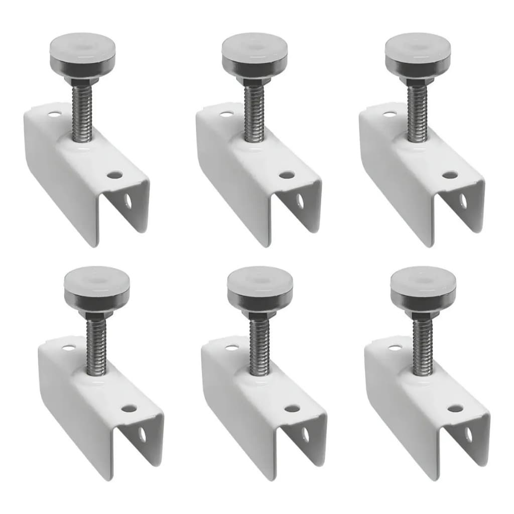Kit 4/6/8/12 Sapata Niveladora para Móveis Chapa u 18mm Branco
