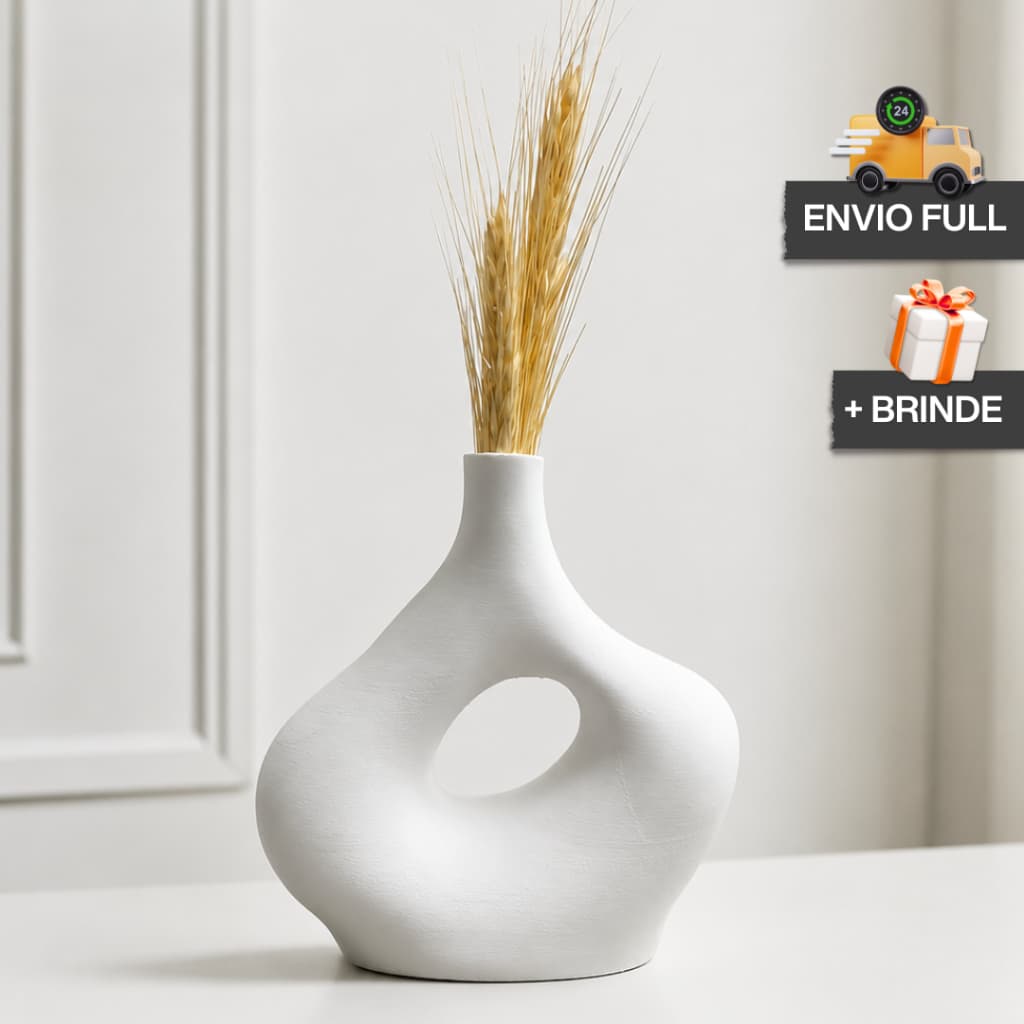 Vaso Decorativo Abstrato COM Trigo Artificial + Presente Moderno Elegante Decoração Minimalista Envio Rápido Casa